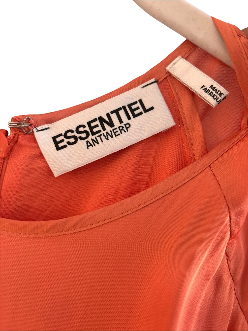 Essentiel Antwerp Orange Midi Dress EU Size 38, US 6, Women’s M. - Picture 3 of 5